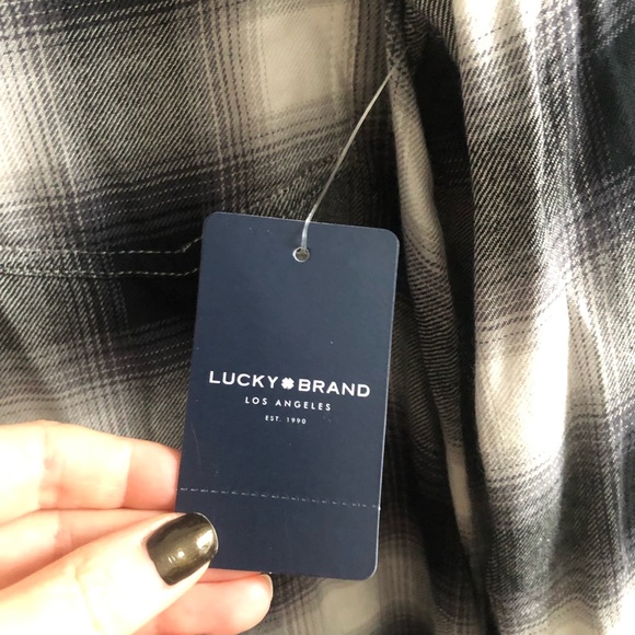 LUCKY BRAND super soft plaid shirt S M L NWT - Picture 5 of 5